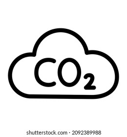 Cloud of CO2 gas. CO2 icon. Emissions Reduction of Carbon Gas. Vector