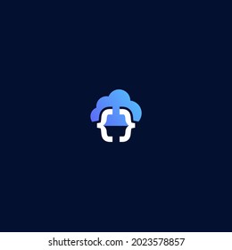Cloud code logo design template. coding symbol icon.