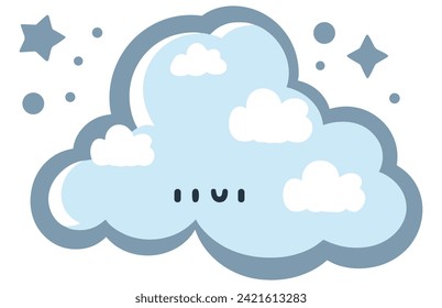Cloud And Cold Vector.Cloud icon. Vector illustration.