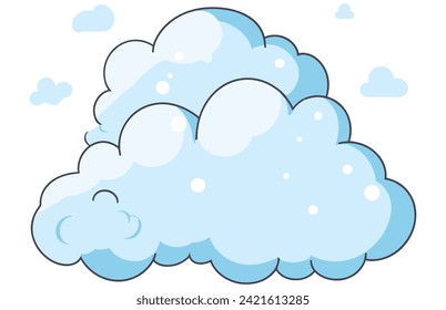 Cloud And Cold Vector.Cloud icon. Vector illustration.
