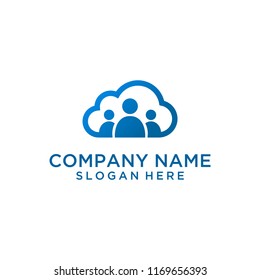 Cloud collaborate logo design