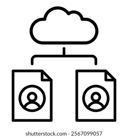 Cloud Collaboration Icon Element For Design