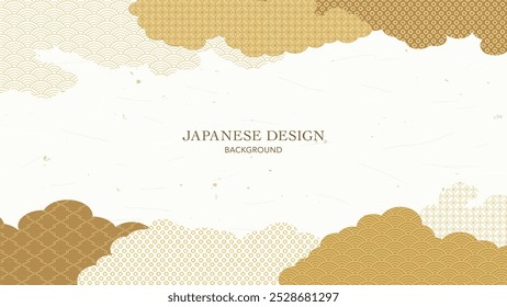 Colección en la nube. Fondo de patrón tradicional japonés.