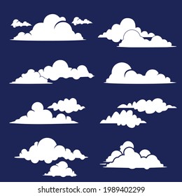 Cloud collection, cloud shapes Vector Illustration