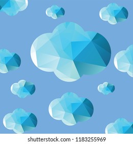 Cloud Color Background Doodle Vector
