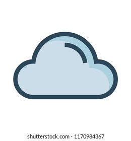 cloud color line icon