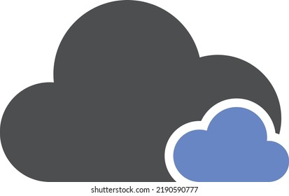 Icono de iluminación del vector de color de la nube