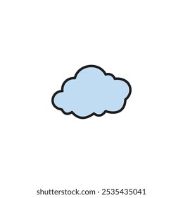 Cloud colored vector icon on white background. Stock vector EPS10