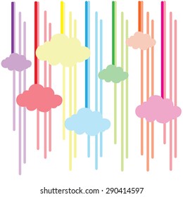 cloud colorful background abstract vector illustrator EPS10