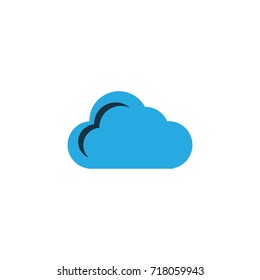 Cloud Colorful Icon Symbol. Premium Quality Isolated Storage Element In Trendy Style.