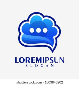 vectores de diseño de logotipos coloridos en la nube