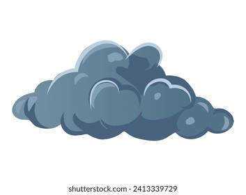 Cloud of colorful set. This charming cartoon illustration features a storm cloud against a serene backdrop, creating a sense of wonder. Vector illustration.