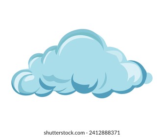 Cloud of colorful set. This endearing cartoon illustration sparks the imagination, as the cloud appears to take on various shapes and forms. Vector illustration.