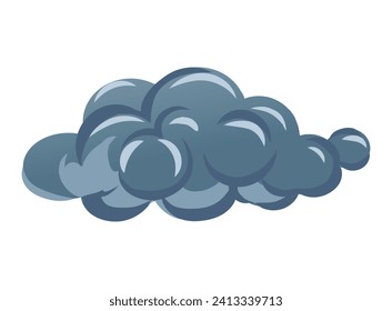 Cloud of colorful set. This imaginative illustration feature a cartoon-style cloud before storm against a white background. Vector illustration.
