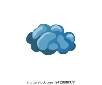 Cloud of colorful set. This whimsical illustration brings together the elements of thunder and cartoons, creating a unique and captivating visual story. Vector illustration.
