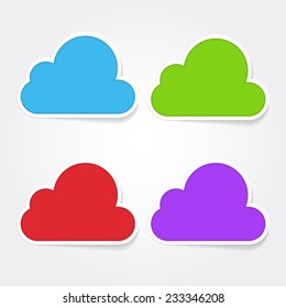 Cloud Colorful Vector Icon Design
