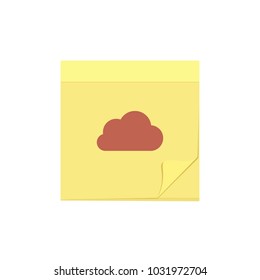 Cloud comment message note task icon. Vector illustration