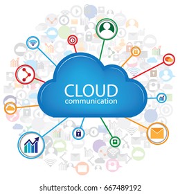 Cloud Communication Design Stock Vector (Royalty Free) 667489192 ...