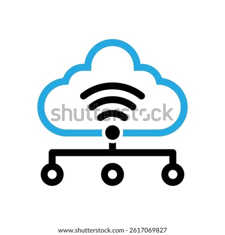 Cloud Communication logo icon illustration flat
