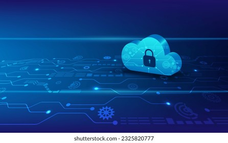 Cloud communications concept, Vector illustration of cloud 3d on computing technology background, Cloud storage