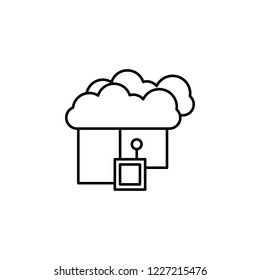 cloud comouting, block chain icon. Element of block chain icon for mobile concept and web apps. Thin line cloud comouting, block chain icon can be used for web and mobile