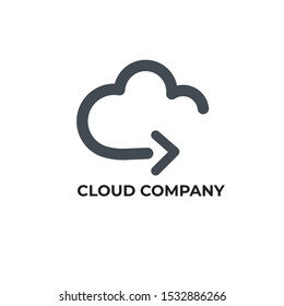 Cloud company vector logo. Cloud icon. Cloud emblem