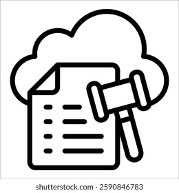 Cloud Compliance Icon Element For Design