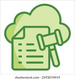 Cloud Compliance Icon Element For Design