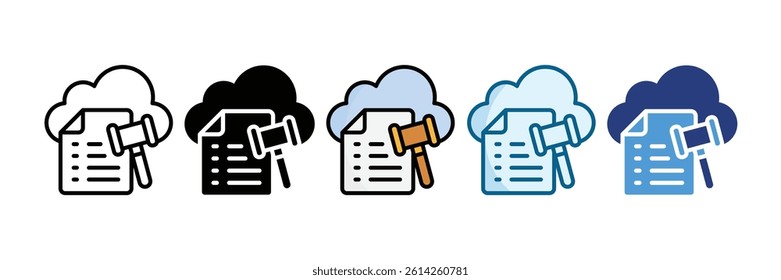Cloud Compliance Icon Set Multiple Style Collection