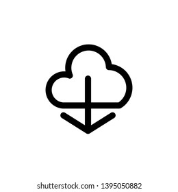 Cloud, computer, device, digital, download, technology icon