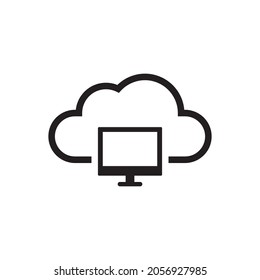 Cloud-Computer-Symbol Zeichen