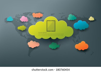 Cloud computing abstract background