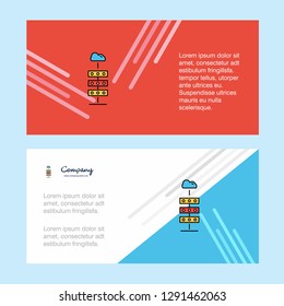 Cloud computing  abstract corporate business banner template, horizontal advertising business banner.