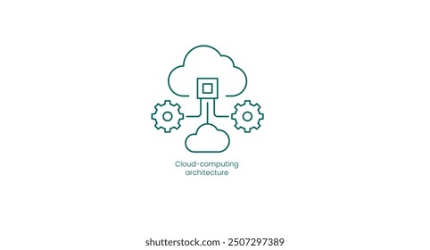 Cloud Computing Architecture Design Vector Icon