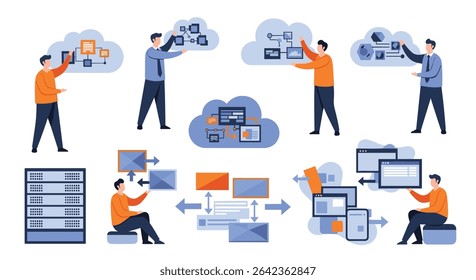 Cloud Computing Architecture and Infrastructure Delivering Data and Services Globally Connecting Systems Together
