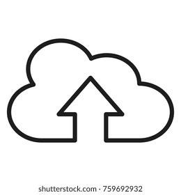 cloud computing with arrow up