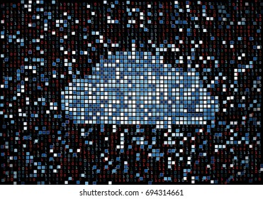 Cloud computing background. Vector illustration