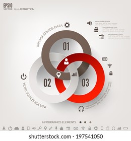 Cloud computing background with web icons. Social network. Mobile app. Infographic elements.