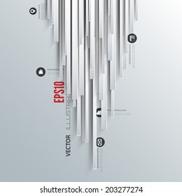 Cloud computing background with web icons. Social network. Mobile app. Infographic elements.