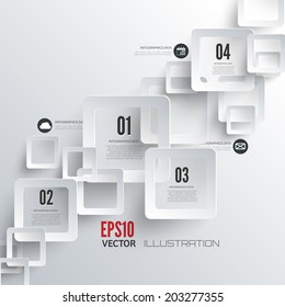 Cloud computing background with web icons. Social network. Mobile app. Infographic elements.