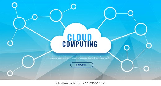 cloud computing banner design concept