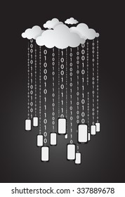 cloud computing - binary code -  clouds services