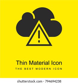 Cloud computing bright yellow material minimal icon or logo design