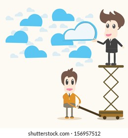 Cloud computing business concept
