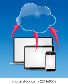 Cloud Computing Business Concept Vector Illustration