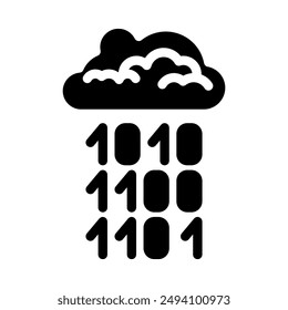 cloud computing business process glyph icon vector. cloud computing business process sign. isolated symbol illustration