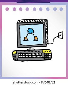 cloud computing cartoon vector illustration