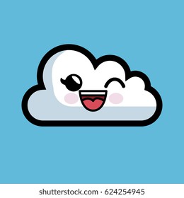 cloud computing character isolated icon