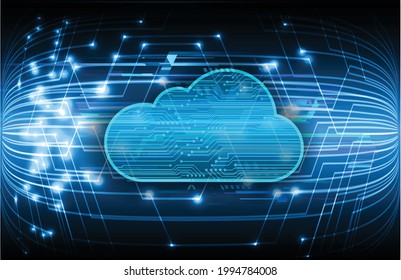 cloud computing circuit future technology concept background