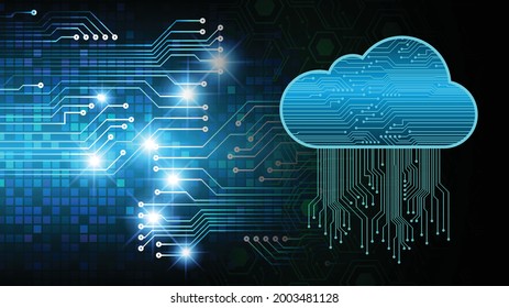 cloud computing circuit future technology concept background